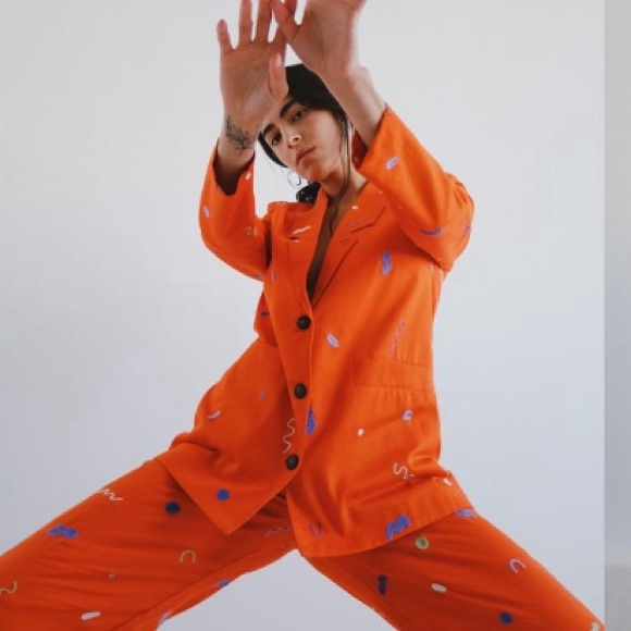 Selva negra squiggle embroidered blazer size women’s 8 - Picture 6 of 6